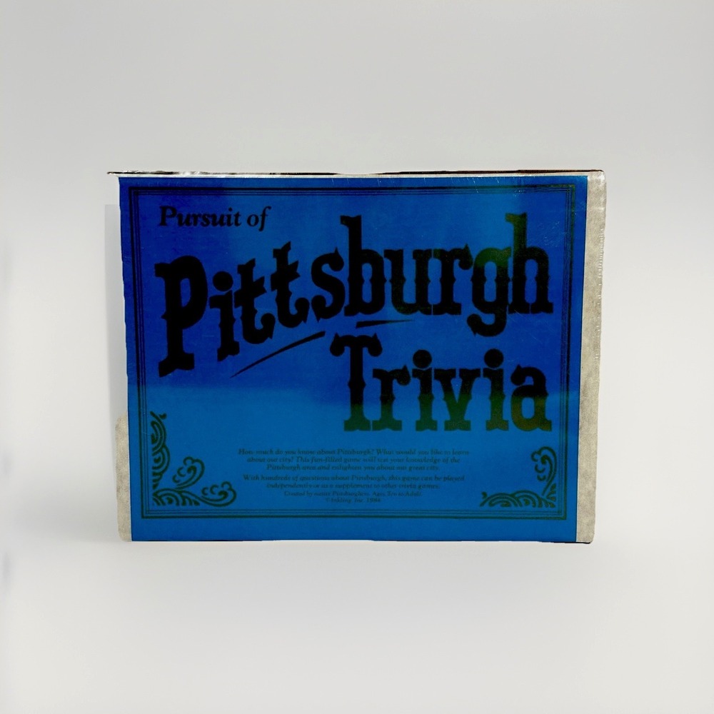 Inkling Pursuit of Pittsburgh Trivia Board Game 1984 NEW Sealed HTF Vintage
